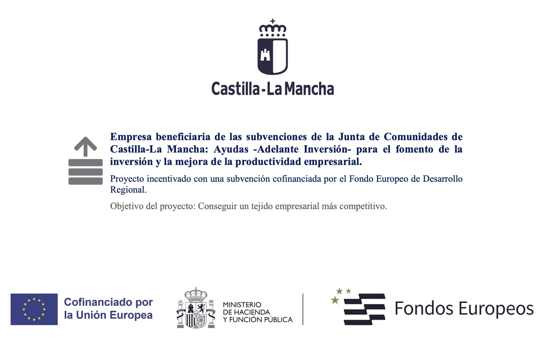 Ayudas Adelante Inversión - Junta de Castilla-La Mancha