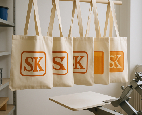 Bolsas de tela y tote bags personalizadas con serigrafía para tiendas y marcas en Toledo